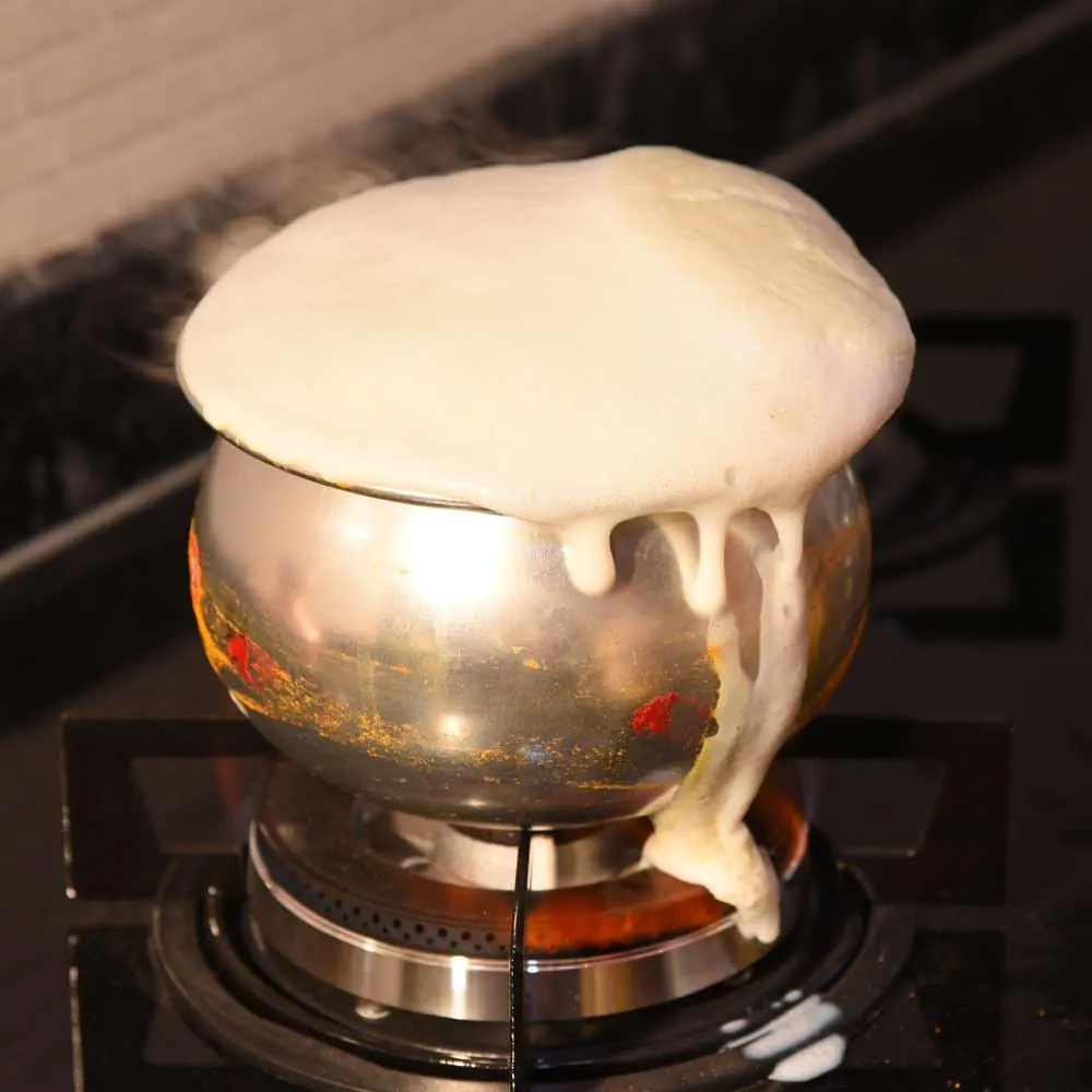 First milk boiling pooja during housewarming ceremony in Bangalore