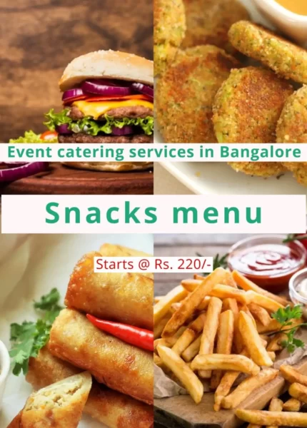 Vegetarian snacks catering service for events