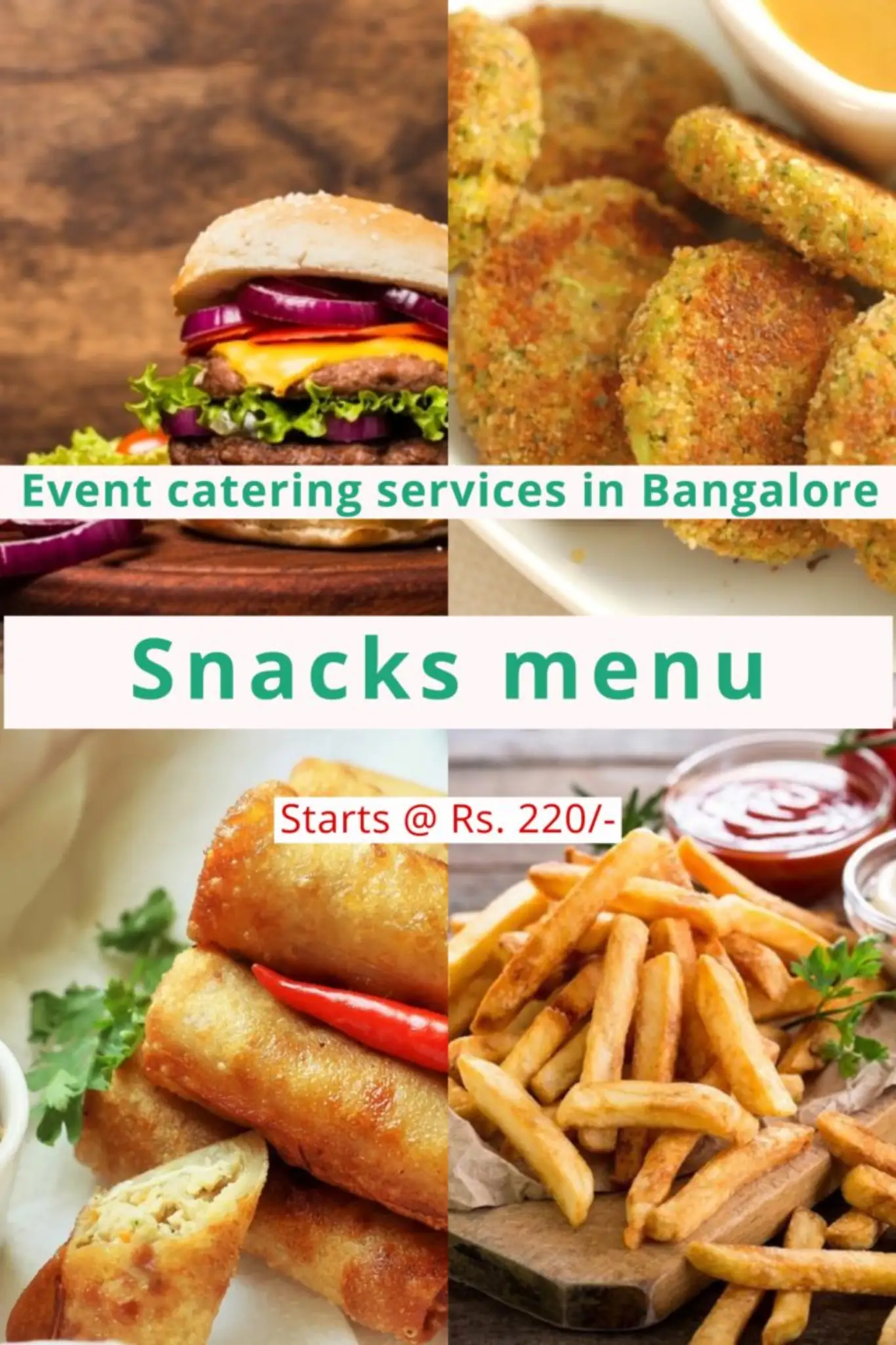 Vegetarian snacks catering service for events