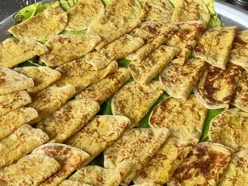 Traditional obbattu puran poli bobbattu sweet prepared fresh for South Indian catering events