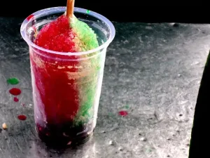 Colorful ice gola served at a naming ceremony event