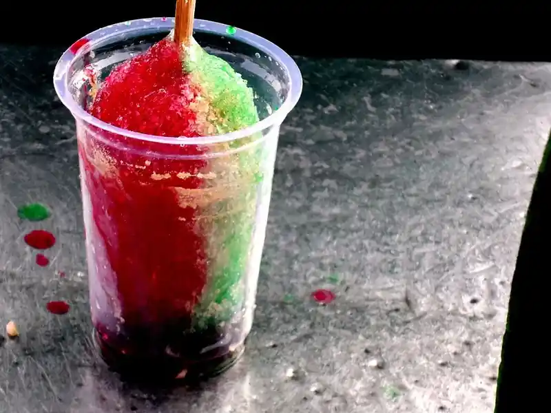 Colorful ice gola served at a naming ceremony event