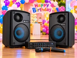 Professional music system and speakers for a naming ceremony event
