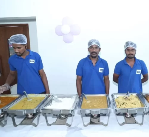Andhra style buffet catering setup for large gatherings in Bangalore