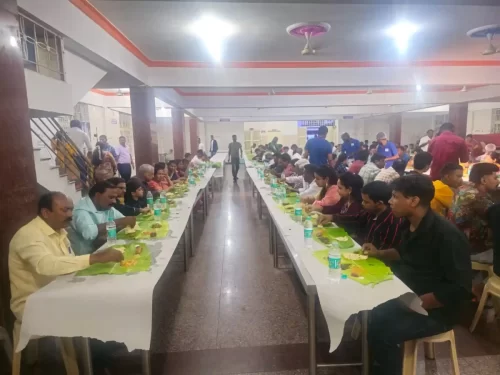 Families dining together with Andhra-style catering service in Bangalore