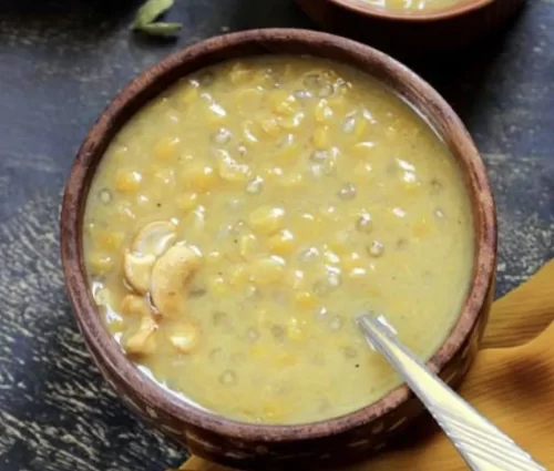 Channa dal payasam sweet served for Andhra catering in Bangalore
