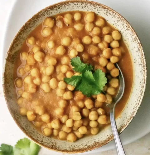 Andhra style channa masala prepared for vegetarian catering services in Bangalore