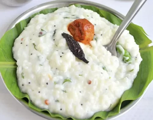Traditional Andhra style curd rice for catering