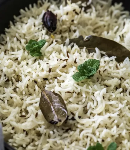 Andhra style jeera rice prepared for catering