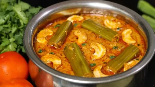 Drumstick cashew curry in Andhra style catering services Bangalore