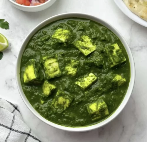Palak paneer prepared in Andhra style catering services Bangalore