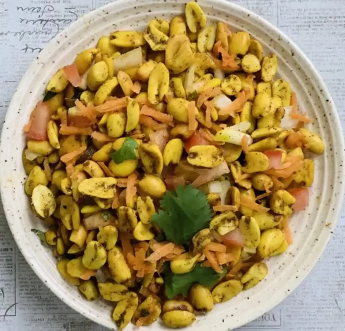Peanut kosambari with carrot and spices
