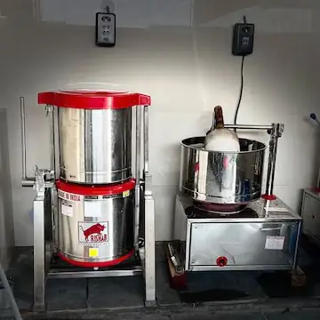 Traditional wet grinder used for Andhra style catering services in Bangalore