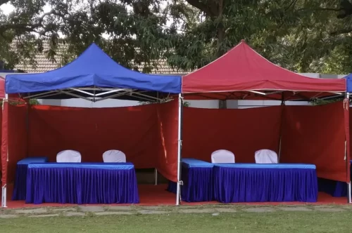 Canopy counter setup for housewarming ceremony catering in Bangalore