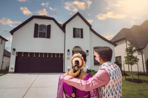 Couple photoshoot during housewarming ceremony in Bangalore