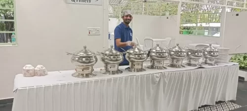 Pure vegetarian buffet catering service for housewarming ceremony in Bangalore.