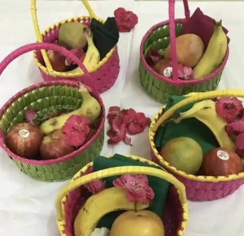 Fruit basket return gift for gruhapravesham ceremony Bangalore