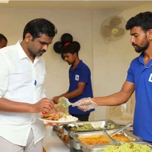 Veg buffet services provided for griha pravesh ceremony in Bangalore.