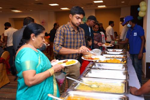 Andhra-style-food-caterers-arranged-buffet-food-for-birthday-party-in-Bangalore