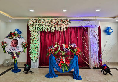 Elegant naming ceremony flower decorators Bangalore