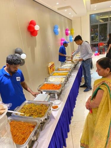 Hiibangalore caterer preparing to serve food