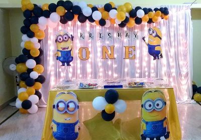 Minions themed birthday decorators Bangalore