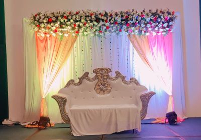 Simple engagement flower decorations Bangalore