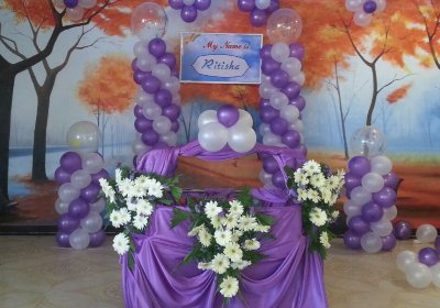 Simple naming ceremony balloon decoration Bangalore