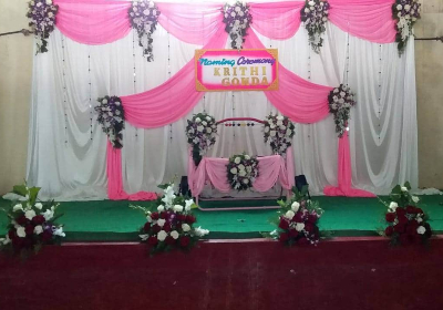 simple flower decoration for naming ceremony Bangalore