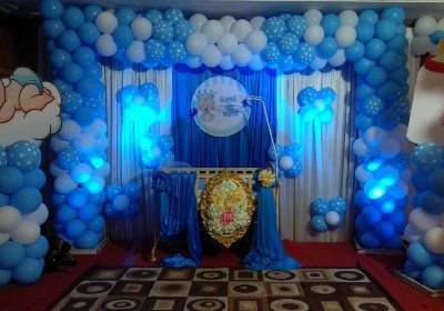 simple naming ceremony balloon decorations Bangalore